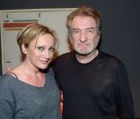 Patricia Kaas et Eddy Mitchell lors d'une soirée de présentation d'une ligne de meubles créée par Daniel Hechter le 5 septembre 2012 chez Sotheby's