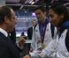   François Hollande gaffe face à Assia El Hannouni à Londres le 6 septembre 2012