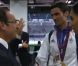   François Hollande gaffe face à Assia El Hannouni à Londres le 6 septembre 2012