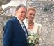 Mariage de Jacques Martin et Céline dans la commune de Tourette-sur-Loup, dans le sud de la France, le 20 avril 1992.