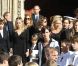 Obsèques de Jacques Martin à Lyon le 20 septembre 2007. Sur cette photo, Céline Martin est un peu en retrait, son fils Clovis tient la main de sa demi-soeur Judith (dont la maman est Cécilia Attias), sa fille Juliette est à droite.