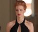 Jessica Chastain sur le tournage de la publicité réalisée par Nicolas Winding Refn pour le parfum Manifesto d'Yves Saint Laurent.