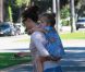Si Samuel est le bébé dans la famille, c'est Seraphina qui accapare Jennifer Garner. Los Angeles, le 14 septembre.
