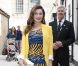 Kelly Brook arrive au défilé Zoe Jordan. Fashion Week de Londres, le 14 septembre 2012.