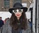Jameela Jamil arrive au défilé Zoe Jordan. Fashion Week de Londres, le 14 septembre 2012.