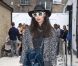 Jameela Jamil arrive au défilé Zoe Jordan. Fashion Week de Londres, le 14 septembre 2012.