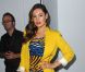 Kelly Brook arrive au défilé Zoe Jordan. Fashion Week de Londres, le 14 septembre 2012.
