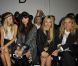 Poppy Delevingne, Jameela Jamil et Zara Martin au défilé Zoe Jordan. Fashion Week de Londres, le 14 septembre 2012.