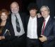 Agathe Natason, son mari Jean-Pierre Marielle, Robert Charlebois et le professeur Bruno Dubois lors du VIIIe gala de l'IFRAD pour la recherche sur la maladie d'Alzheimer, à Paris le 18 septembre 2012