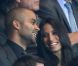 Tony Parker et sa compagne Axelle lors du match de Ligue des Champions entre le PSG et le Dynamo Kiev le 18 septembre 2012 au Parc des Princes à Paris