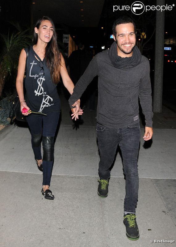 Pete Wentz et Meagan Camper se rendent dans un club de West Hollywood pour y passer la soirée, le vendredi 21 septembre 2012. - photos Purepeople