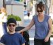 Peter Dinklage se promène avec sa femme Erica Schmidt et leur bébé le 24 septembre 2012 à Los Angeles