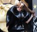 Lady Gaga, habillée d'un ensemble haute couture Iris Van Herpen, arrive au Macy's à New York pour lancer son parfum, Fame. Le 14 septembre 2012.