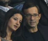 Jean-Luc Delarue et Anissa, au Parc des Princes, à Paris, en septembre 2011.