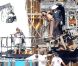 Johnny Depp et Armie Hammer lors d'un énième reshoot du western  Lone Ranger  de Gore Verbinski, le 27 septembre 2012. Le tournage a officiellement commencé le 25 février, il y a sept mois. 