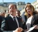 Valérie Trierweiler et François Hollande à l'Eylsée pour les Journées du patrimoine, le 16 septembre 2012.