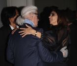 Karl Lagerfeld et Carine Roitfeld (en Givenchy) à la soirée Mac le 2 octobre 2012