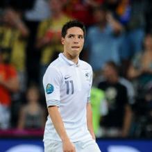 Samir Nasri durant l'Euro 2012 à Donetsk le 23 juin 2012 en Ukraine