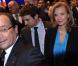 Valérie Trierweiler et François Hollande rencontrent les expatriés français à New York, le 25 septembre 2012.