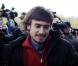  Pyotr Verzilov, mari d'une des deux Pussy Riot encore emprisonnées, le 10 octobre 2012 lors de la libération de Yekaterina Samusevitch. 