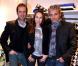 Christian Vadim, Vanessa Demouy et David Brécourt lors de l'inauguration de la boutique Montagut rue du Faubourg Saint-Honoré ainsi que le lancement du site de vente en ligne de la marque, à Paris le 11 Octobre 2012.