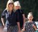 Leni et sa mère Heidi Klum vont encourager Henry. Brentwood, le 13 octobre 2012.