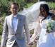 Jean-Luc Delarue et Anissa au sommet du bonheur le jour de leur mariage le 12 mai 2012 à Sauzon.