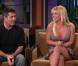 Britney Spears et Simon Cowell sur le plateau du  Tonight Show  de Jay Leno.