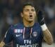Thiago Silva après son but lors de la rencontre entre le PSG et l'OM (2-0) en huitième de finale de la coupe de la Ligue au Parc des Princes le 31 octobre 2012
