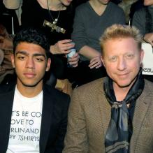Boris Becker et son fils Noah à Berlin, le 20 janvier 2012.