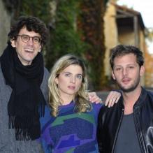 Cécile Cassel, Nicolas Duvauchelle et le réalisateur Hugo Gélin présentent le film <em>Comme des frères</em> lors du 21eme festival du film de Sarlat, le 16 novembre 2012.