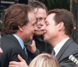  Nicolas Sarkozy au mariage de Michel Sardou et Anne-Marie Périer, à Paris le 11 octobre 1999. 