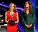  Kate Middleton avec la championne olympique d'heptathlon britannique, la superbe Jessica Ennis. La duchesse de Cambridge prenait part dimanche 16 décembre 2012 à la cérémonie des BBC Sports Personality of the Year Awards 2012 à l'ExCel Arena de Londres. Son premier engagement depuis l'annonce de sa grossesse et son hospitalisation. 