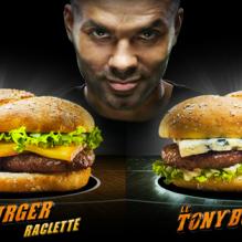 Tony Parker et ses Tony Burger signés Quick