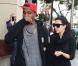 Kim Kardashian et le rappeur Kanye West quittent le restaurant Nate 'n Al à Beverly Hills. Le 24 décembre 2012.