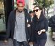 Kim Kardashian et Kanye West quittent le restaurant Nate 'n Al à Beverly Hills. Le 24 décembre 2012.