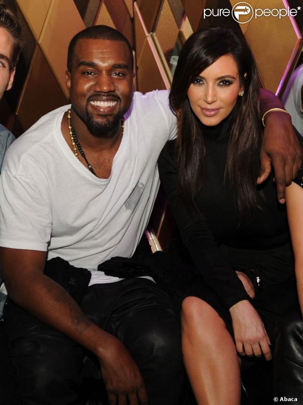 Kanye West et Kim Kardashian à la soirée Aby Rosen's Dinner and Party à Miami le 6 décembre 2012.