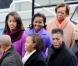 Sasha et Malia Obama, remarquées par leurs looks le 21 janvier 2013 à la cérémonie d'investiture de leur papa Barack Obama à Washington