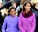 Sasha et Malia Obama, remarquées par leurs looks le 21 janvier 2013 à la cérémonie d'investiture de leur papa Barack Obama à Washington