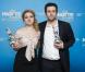 Les artisans d'A perdre la raison, l'actrice Emilie Dequenne et son réalisateur Joachim Lafosse aux Magritte du Cinema à Bruxelles, le 2 février 2013.