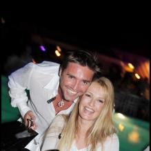 Karen Mulder, 38 ans, à la soirée ' Don't tell my booker' avec l'organisateur de la soirée 