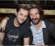 Nicolas Duvauchelle et Frédéric Beigbeder assistent au défilé Etam Lingerie à la Bourse de Commerce. Paris, le 26 février 2013.
