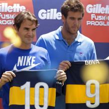 Roger Federer et Juan Martin Del Potro à Buenos Aires le 13 décembre 2012