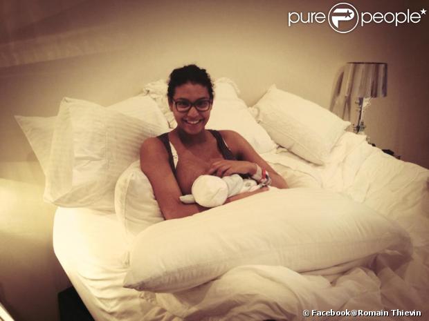 Chloé Mortaud et son fils Matis Hamilton, photo issue du compte Facebook du compagnon de Chloé Mortaud, Romain Thievin