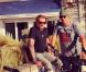 Johnny Hallyday et Jean Reno à Los Angeles, février 2013.