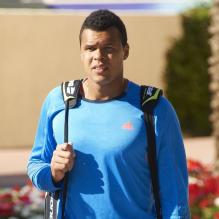 Jo-Wilfried Tsonga le 11 mars 2013 durant le BNP Paribas Tennis Open à Indian Wells