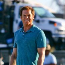 Le génial Michael C. Hall sur le tournage de la 7e saison de Dexter, à Venice, Los Angeles, le 20 août 2012.