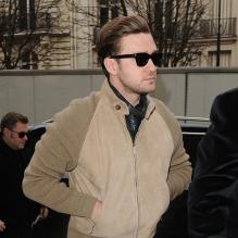 Justin Timberlake à Paris le 26 février 2013.