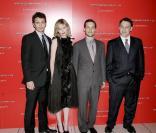 James Franco avec Kirsten Dunst, Tobey Maguire et Sam Raimi pour l'avant-premiere a Londres de Spiderman 3