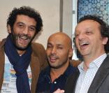 Eric Judor et Ramzy Bédia à la première du film Mohamed Dubois à Paris le 16 avril 2013.